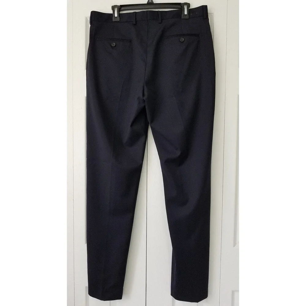 J. Crew Bowery Dress Pants Wool Blend‎ Size 34 x 34 Classic Navy NWT $148 BQ424